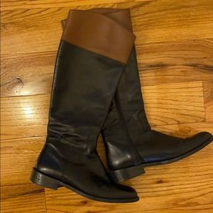 Riding leather boots